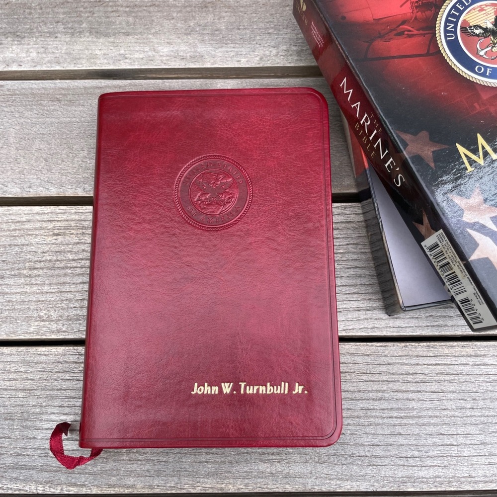 HCSB The Marines Bible Holman Burgundy Simulated Leather USMC Pocket Edition